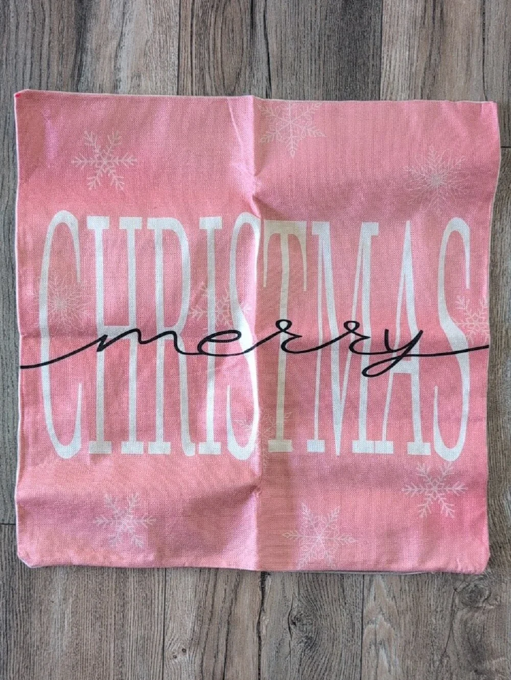 Holiday Decorative Pillow Cover Set  of 4 Pastel Christmas Designs Zip 17 X 17